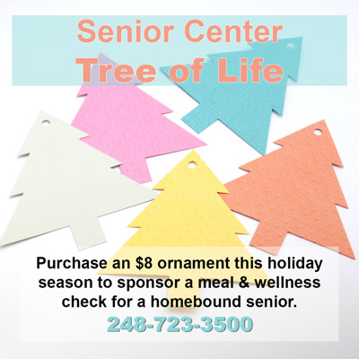 Purchase an Ornament for Senior Center Tree of Life to Benefit Homebound Seniors (2023)