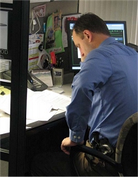 Police Officer at desk